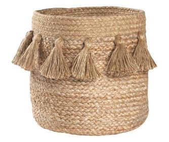 Idris košara za pohranu od jute s resicama