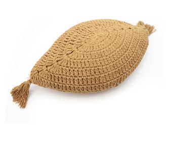 Boemski jastuk od pamuka s heklanim perjem