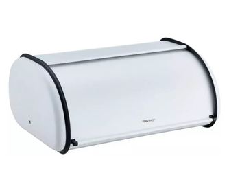 Kenyértartó doboz Kinghoff KH 1864, 18,5x27x44 cm, Sima nyitás és záródás, Acél, Fehér