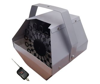 DEPOX® Stroj za balone, Party Bubble, nehrđajući čelik, 1 litra, srebrni, daljinski upravljač uključen