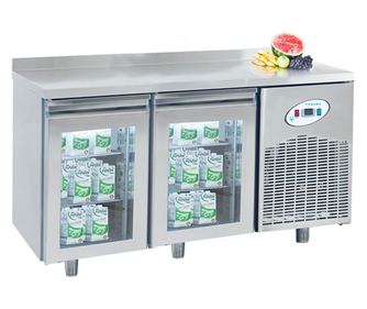 Masa rece profesionala 2 usi vitrate Moratti, 1400x600x850 mm 0,31 kW