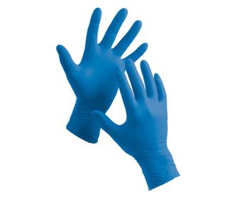 Manusi nitril, albastre, nepudrate, 100 bucati cutie, S