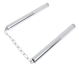 IdeallStore® set lovačkih mačeta, Nož uma, nehrđajući čelik, srebro, 46 cm i metalni nunčaku