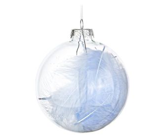 8 darabos Plumage üveg karácsonyfadísz készlet Ø 10 cm