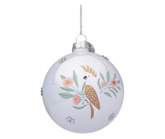 12 darabos, többszínű, Cosmos üveg karácsonyfadísz készlet, Ø 8 cm