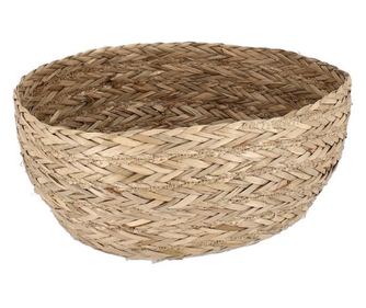 Set of 3 Amber Natural Seagrass Storage Baskets Ø19x11h; Ø28x14h; Ø34x16h