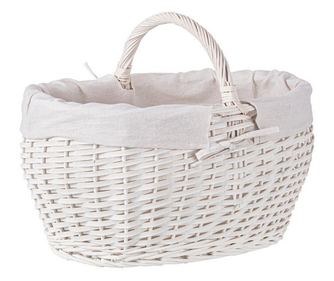 Set of 3 White Alesha Storage Baskets 26x20x15/21h (2); 46x32x24/33h