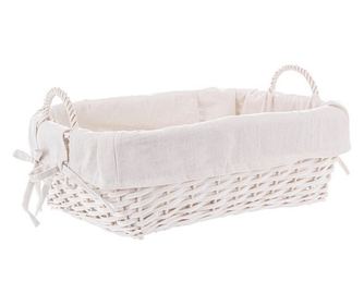 Set of 3 White Alesha Storage Baskets 26x20x12h; 34x27x13h; 45x35x15h