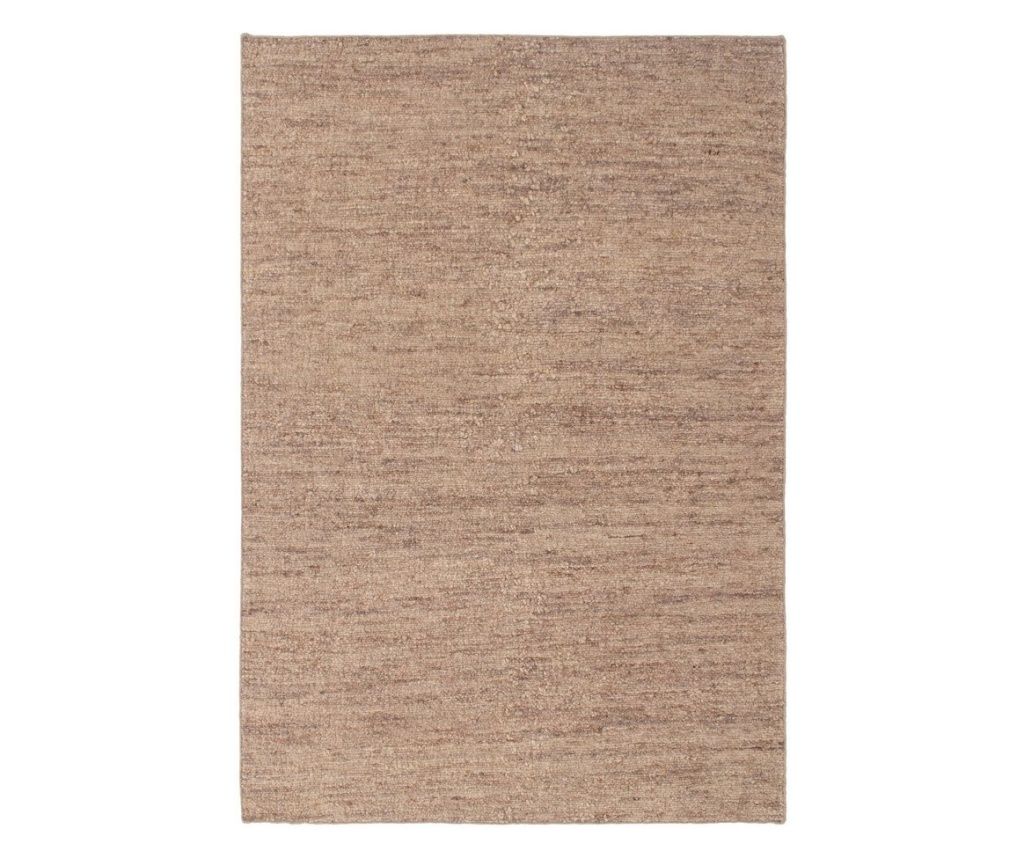 Pramit Brown Wool Rug 140x200 cm