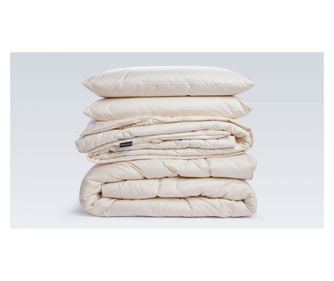 Valeria Home Set complet de pat Lână Merinos, Pilotă 200x220 cm, Saltea 180x200, Pernă 50x70 cm