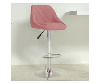 Bar stol, roza, žamet