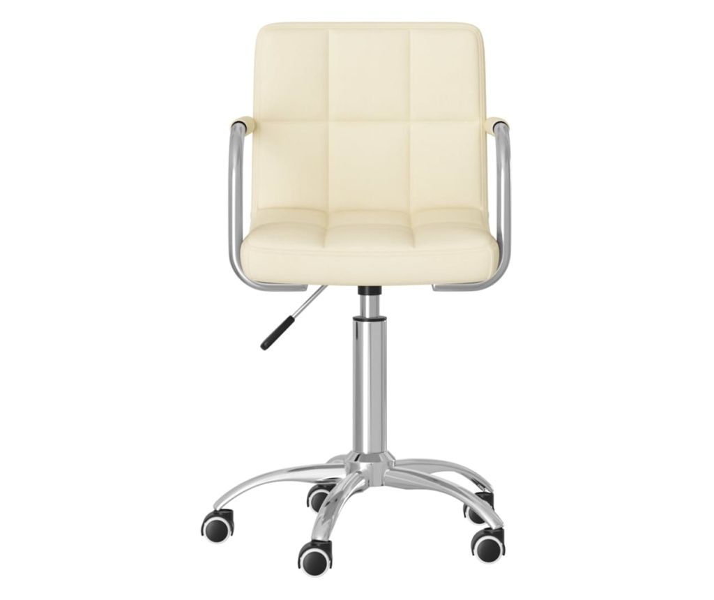 Swivel Kitchen Chair, Cream, Fabric