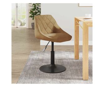 Bar stol, rjav, žamet