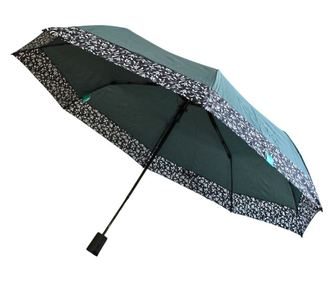 Perletti mini kišobran, zeleni s cvjetnim uzorkom