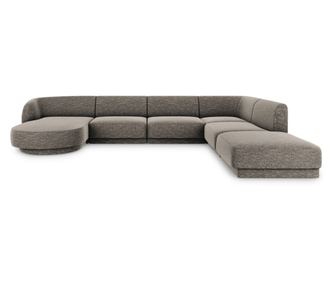 Micadoni Home Miley Narożnik modułowy w kształcie litery U, szary