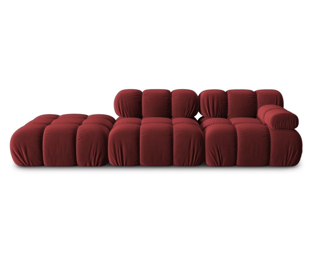Micadoni Home Bellis Modular Corner Sofa, Dark Red