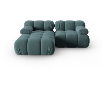 Modularni kotni kavč Micadoni Home 536858, Bellis, modro-zelen, 70x155x188 cm