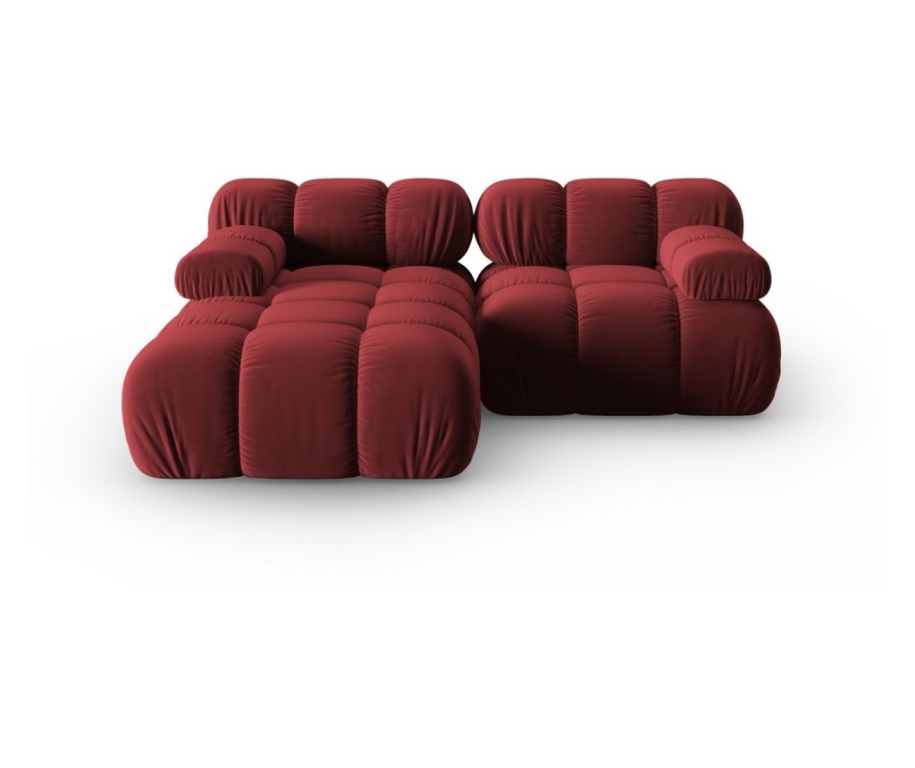 Micadoni Home Bellis Modular Corner Sofa, Dark Red