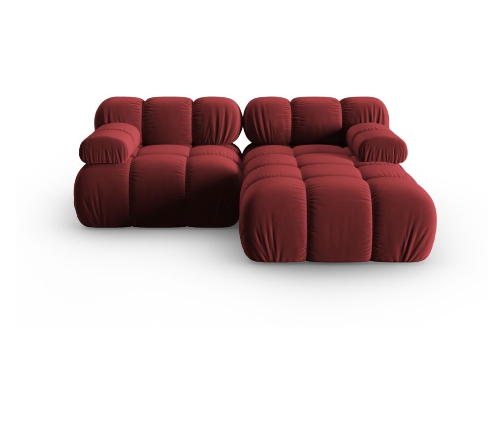 Micadoni Home Bellis Modular Corner Sofa, Dark Red