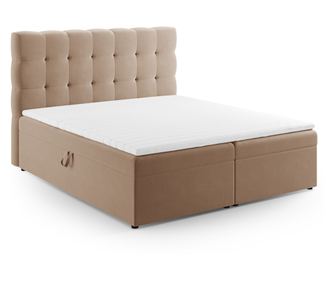 Micadoni Home Mamaia Beżowe Łóżko Kontynentalne