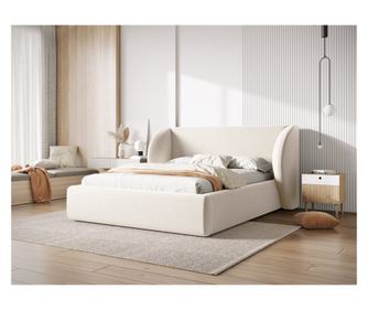 Micadoni Home Miley Ágy, Világosbézs, 140x200 cm Fekvőfelület