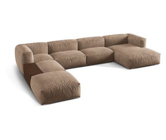 Micadoni Home Martina Модулен U-образен диван, тъмно бежов