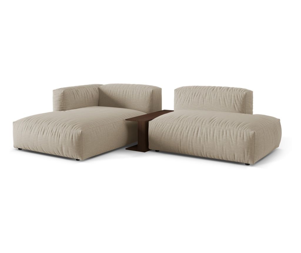 Micadoni Home Martina Modular Corner Sofa, Light Beige