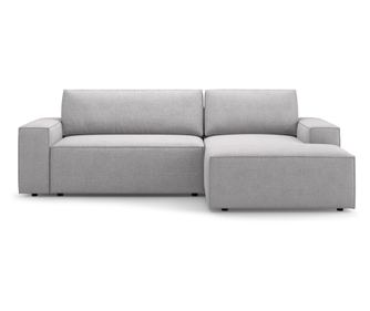 Micadoni Home Jodie Светлосив ъглов диван с функция сън