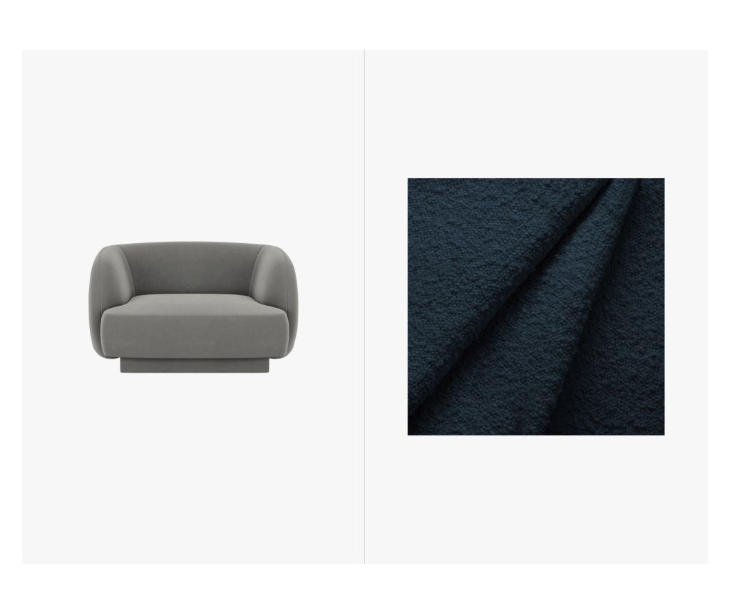 Fotelja Micadoni Home, Miley, tamno plava