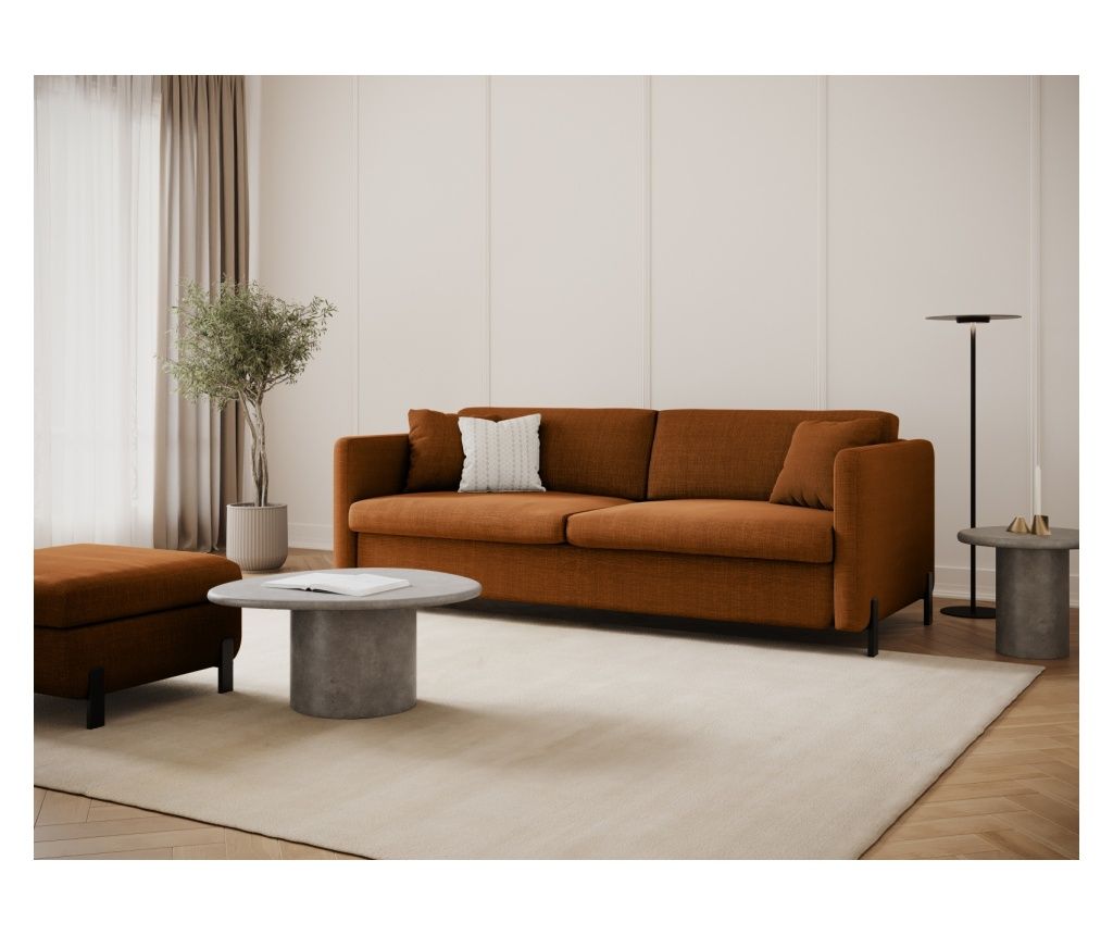 Micadoni Home Gloria opečno rdeča raztegljiva sedežna garnitura