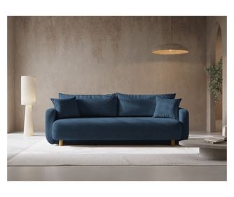 Micadoni Home Elen Tmavě modrá rozkládací pohovka