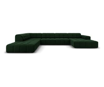 Canapea modulară în formă de U Design Cosmopolitan 628345, Chicago, verde întunecat, 70x262x364 cm