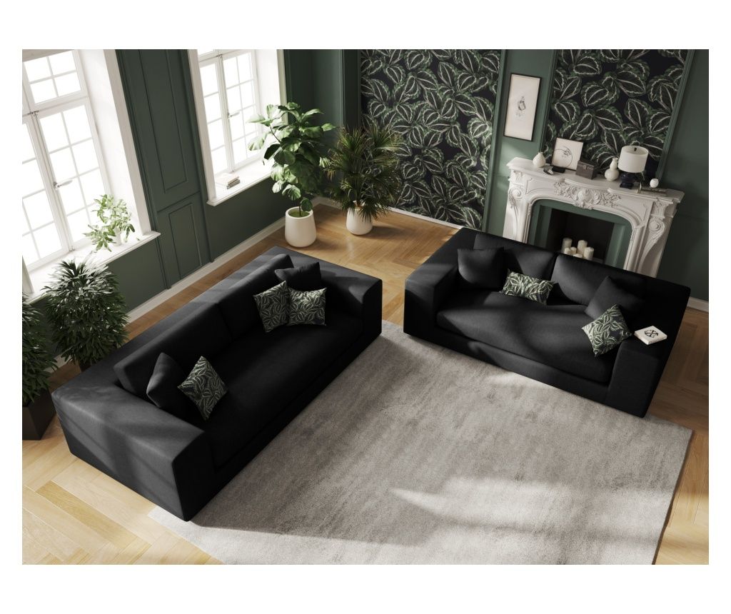 CXL by Christian Lacroix Panoramic Sofa, Tendance, Black