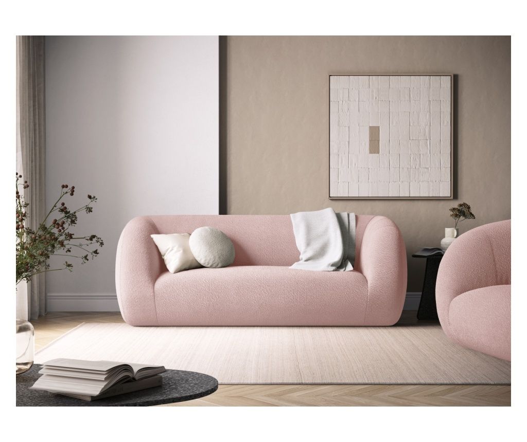 Kauč dvosjed Cosmopolitan Design, Essen, pudrasto ružičasta