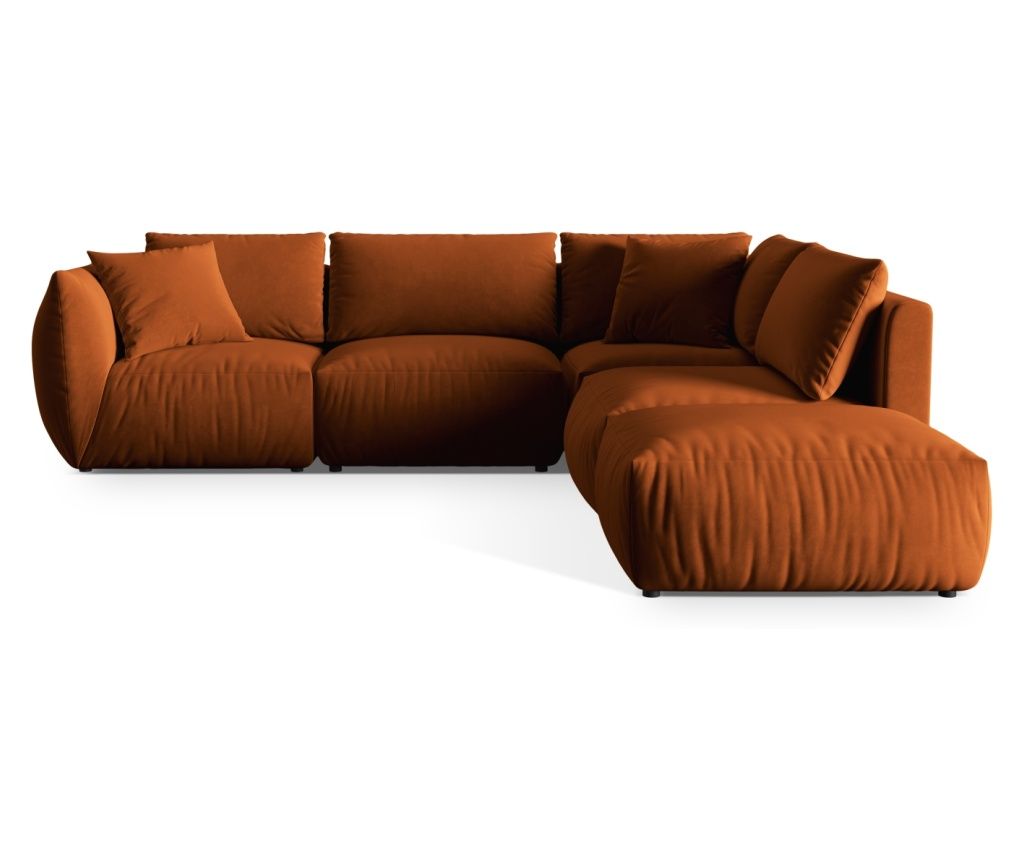 Micadoni Home Chris Modular Corner Sofa, Terracotta