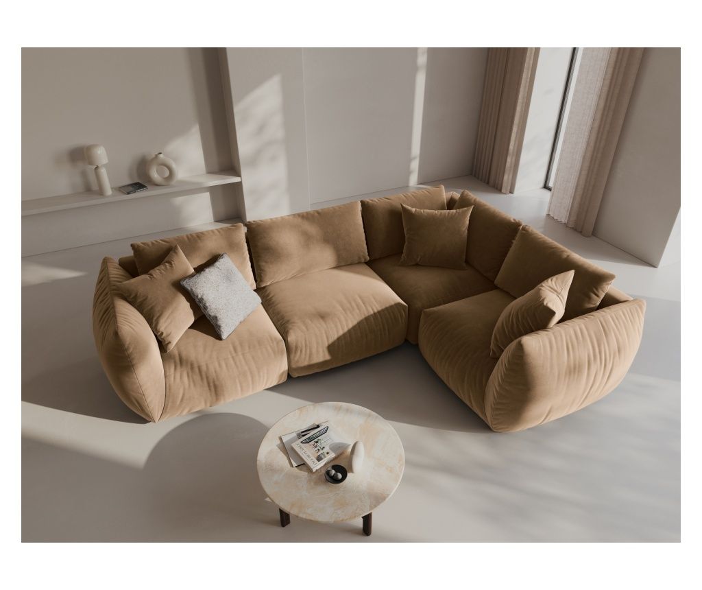Micadoni Home Chris Sectional Sofa, Sand