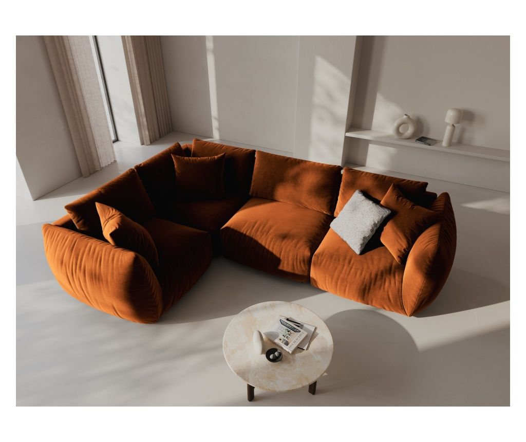 Micadoni Home Chris Corner Sofa, Terracotta