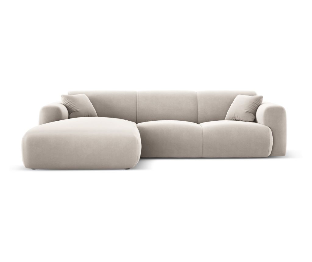 Cosmopolitan Design Nolio Light Beige Corner Sofa
