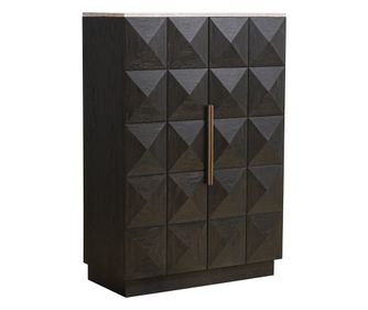 Claremont 2-ajtós ruhásszekrény, Richmond Interiors, fekete