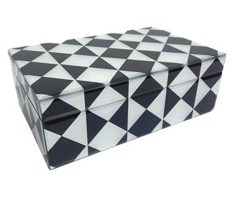 Škatla za shranjevanje Silas L, Richmond Interiors, črna, bela
