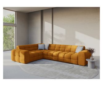 Kutna garnitura Micadoni Home, Kendal, boja senfa