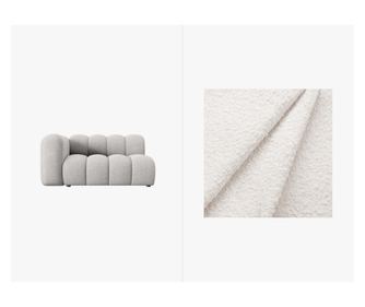 Kutni modul Kauč dvosjed Micadoni Home, Lupine, bijela