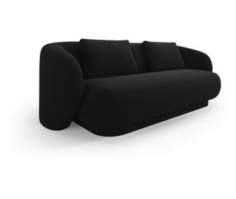 Mazzini Linden fekete kétszemélyes kanapé