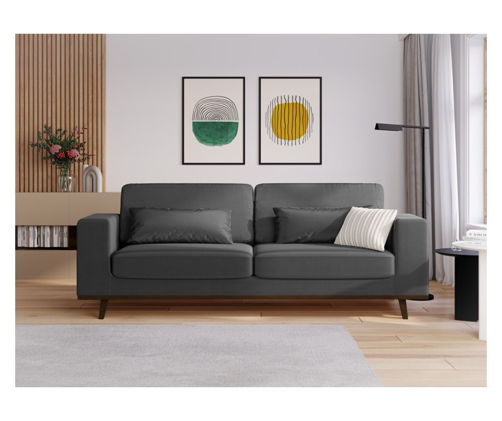 Mazzini Hebe Σκούρος Γκρι Καναπές