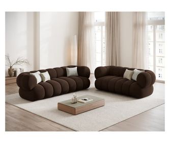 Sofa dwuosobowa Cosmopolitan Design Koge, kolor czekoladowy