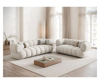 Sofa trzyosobowa Cosmopolitan Design Koge Light Beige