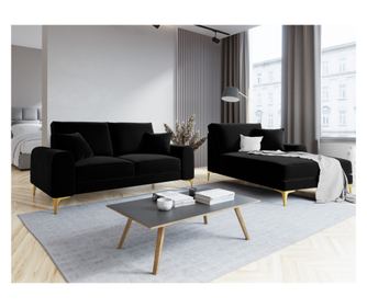 Mazzini Madara fekete kétszemélyes kanapé