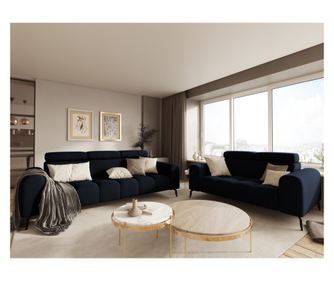 Sofa dwuosobowa Milo Casa, Nico, ciemnoniebieska