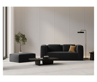 Mazzini Verbena fekete kétszemélyes kanapé