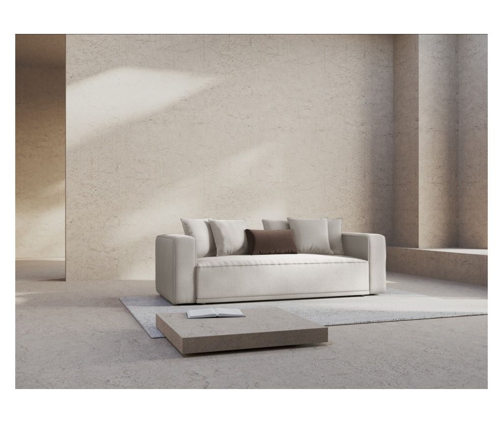 Canapea extensibilă Mazzini Ribes Argintiu